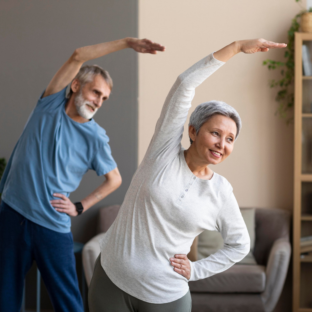Healthy Older Couple Exercising-Vein Specialist Of Augusta