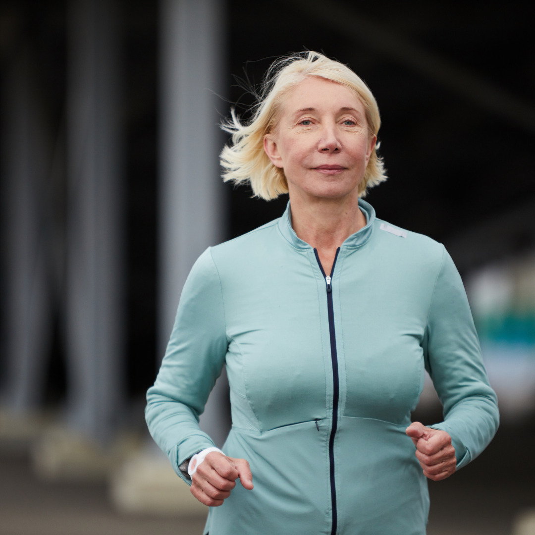 Healthy older woman running-Vein Specialist Of Augusta